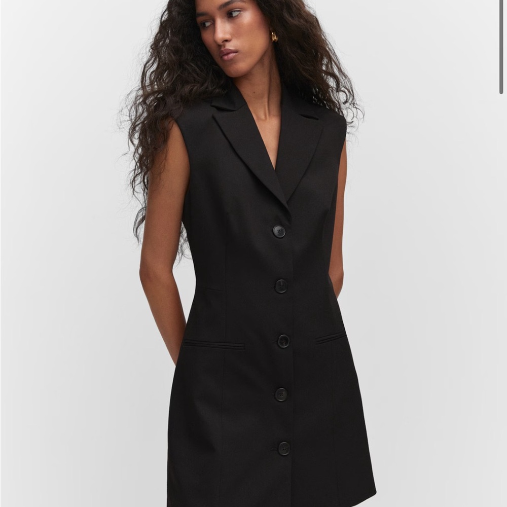NWT Mango VEST-STYLE DRESS WITH BUTTONS